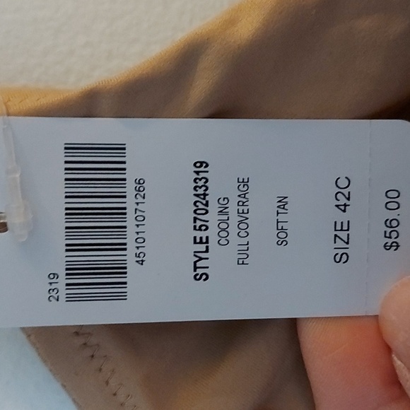 NWT Soma Cooling Full Coverage Bra Soft Tan Size 42C - Picture 7 of 8